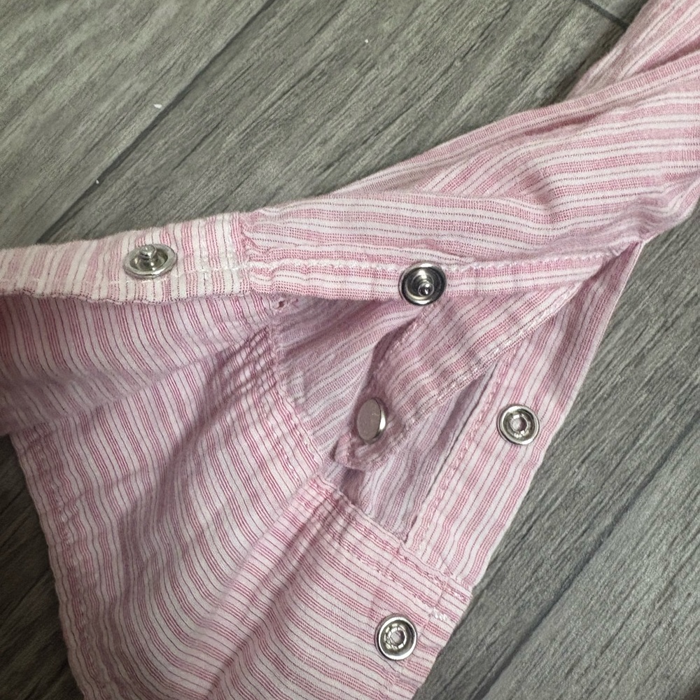 Guess Light Pink Striped Shirt - Picture 5 of 6